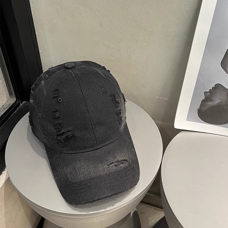 Men's Distressed Denim Cap