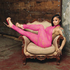 Women's Form-Fitting Lace Jumpsuit