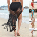 Women's Airy Crochet Skirt with Refined Fringe