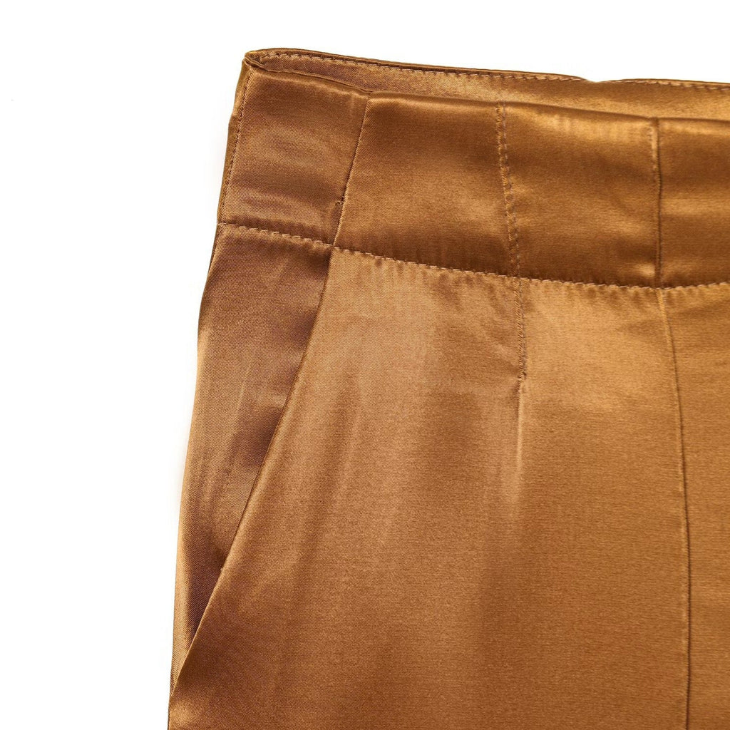 Women's Elegant Culotte Trousers with Button Details and High Waist