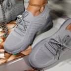 Women's Breathable Running Sneakers with Elastic Upper