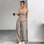 Elegant and Airy Set with Striped Pattern