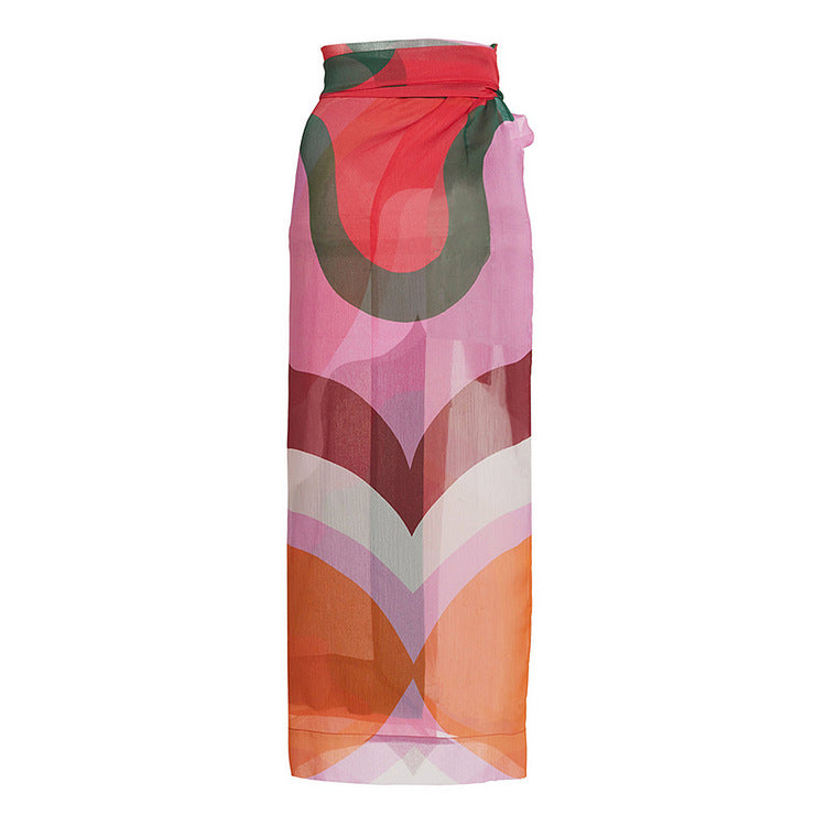 Women's Asymmetrical Graphic Print Swimsuit