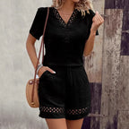 Women's Casual Two-Piece Set with Refined Cut