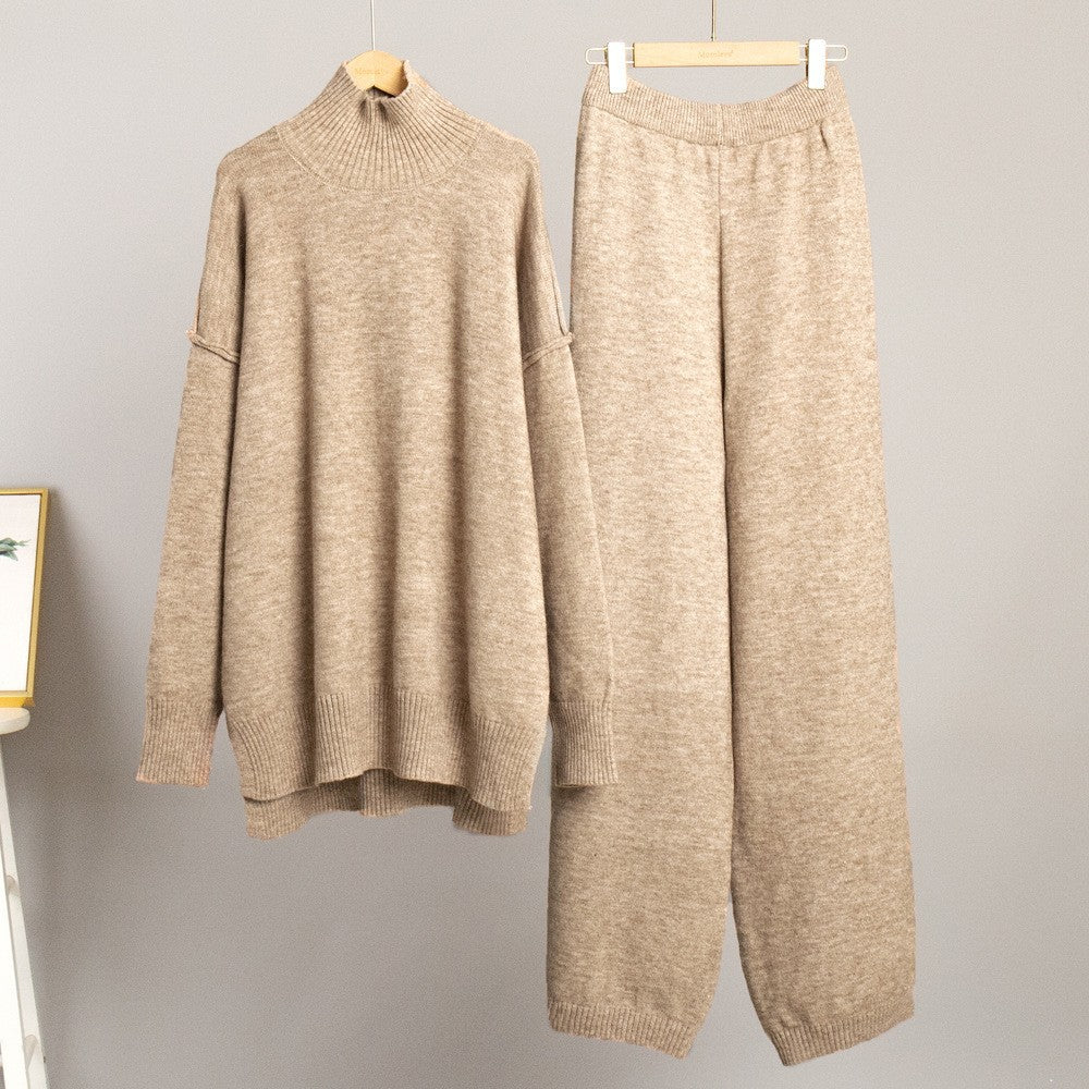Women's Cozy High-Neck Knit Set
