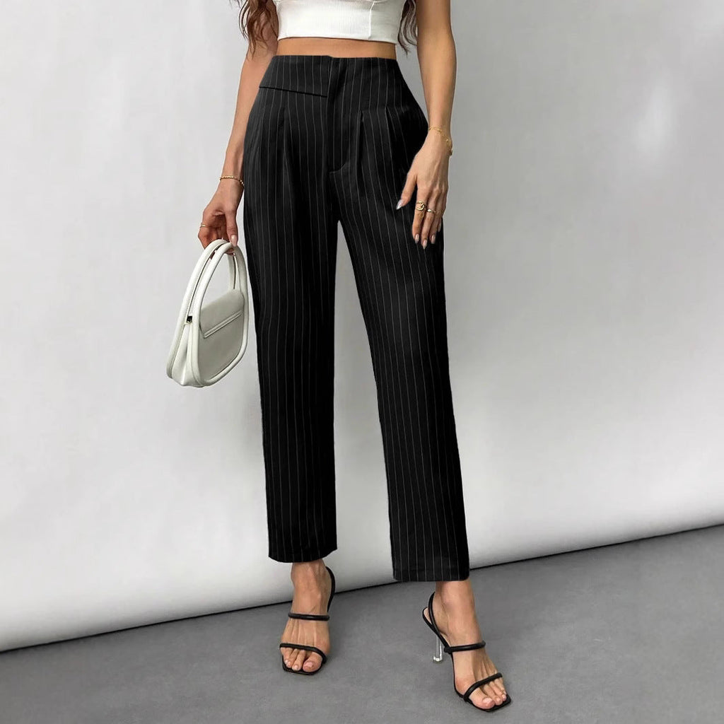 Women's Elegant and Fashionable Striped Trousers