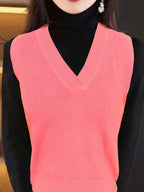 Women's Elegant V-Neck Knit Top
