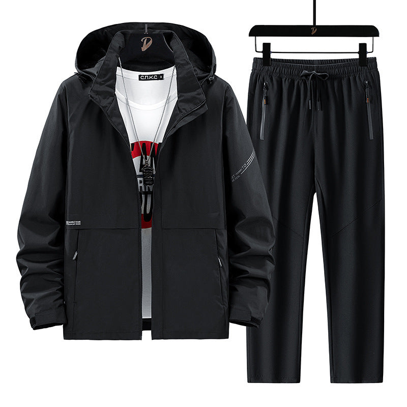 Men's Practical Sports Set with Jacket and Pants