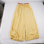 Women's Comfortable Palazzo Pants with Elastic Waist and Adjustable Drawstring