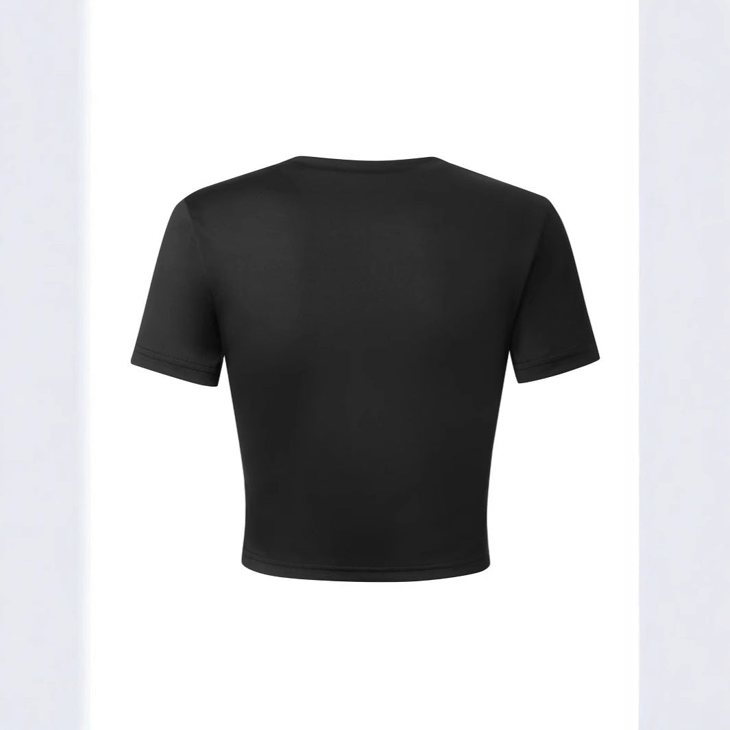 Women's Crop Shirt with Inspiring Lettering