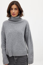 Women's Fine Turtleneck Sweater in Soft Knit