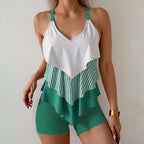 Women's Swimsuit Set with Playful Ruffle Details
