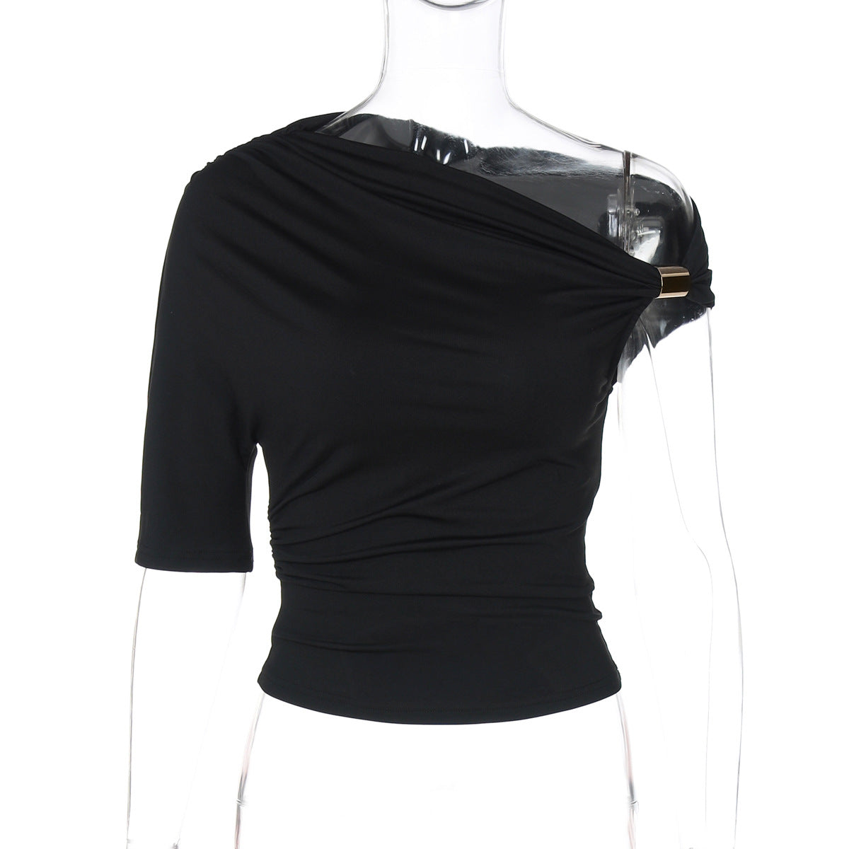 Women's Asymmetrical Top with Ruching