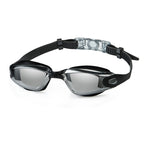 Swim goggles with adjustable head strap and anti-fog technology
