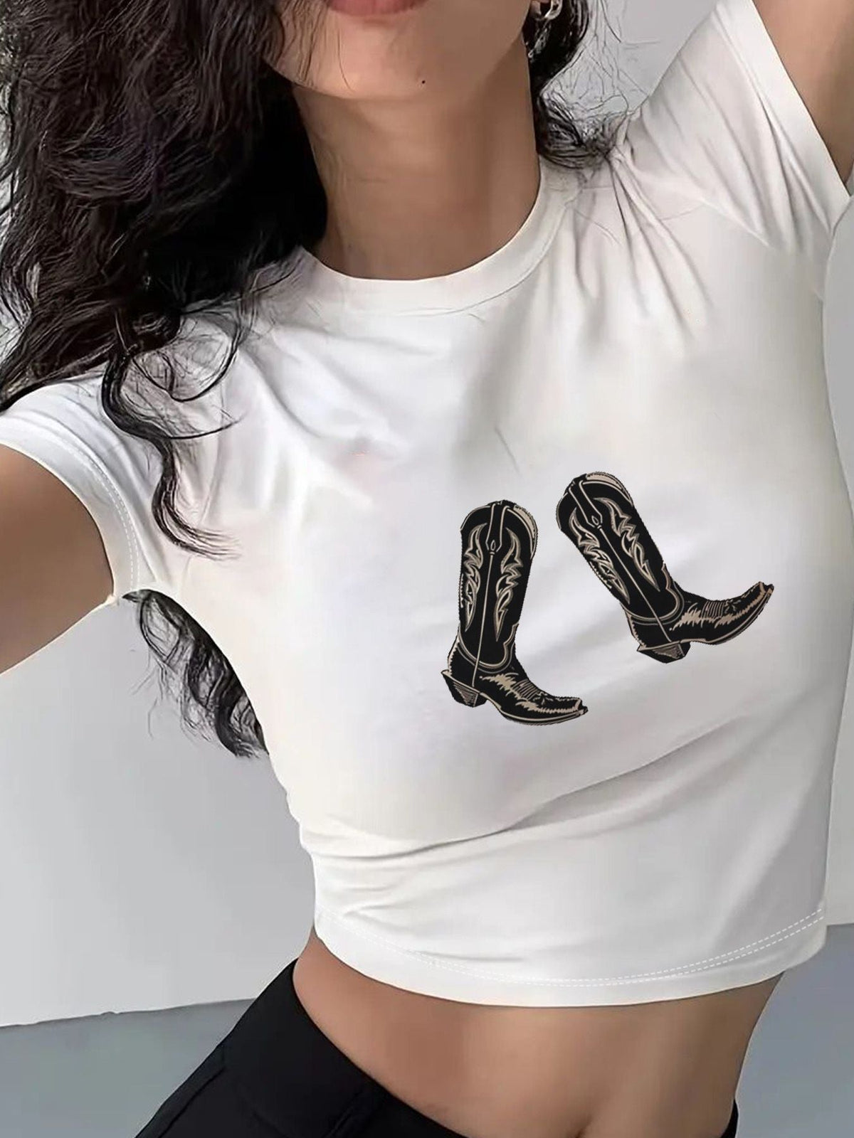 Women's Statement Print Crop T-Shirt