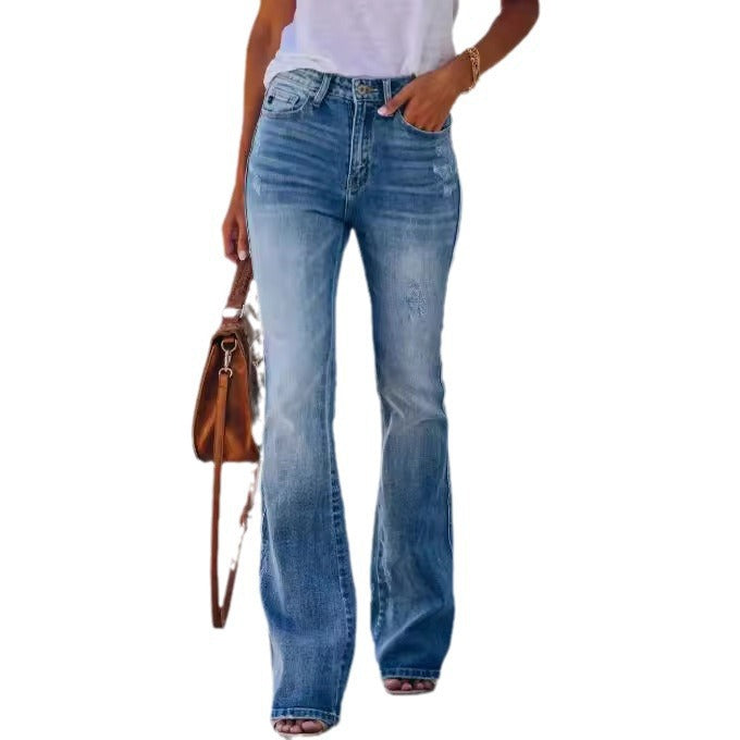 Women's High-Waisted Flared Jeans