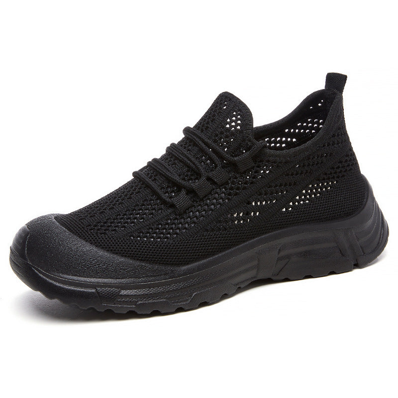 Women's Breathable Sneakers with Elastic Lacing System and Non-Slip Sole