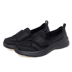 Women's Breathable Slip-On Sneakers with Practical Hook-and-Loop Closure