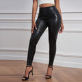 High-Gloss Leopard Print Leggings