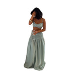Women's Airy Two-Piece Set with Ruffle Details