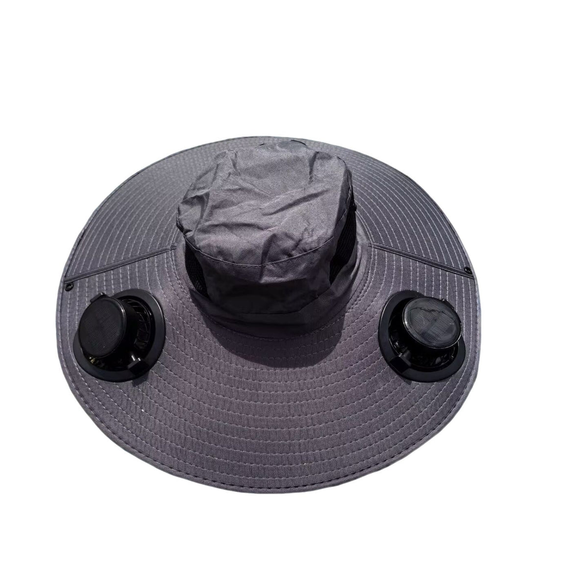 Air-Cooled Sun Hat with Removable USB Fans and Neck Protection