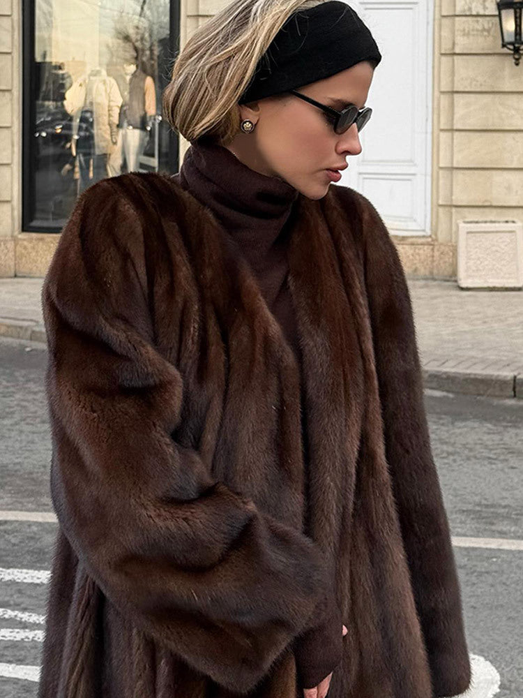 Women's Luxurious Faux Fur Coat