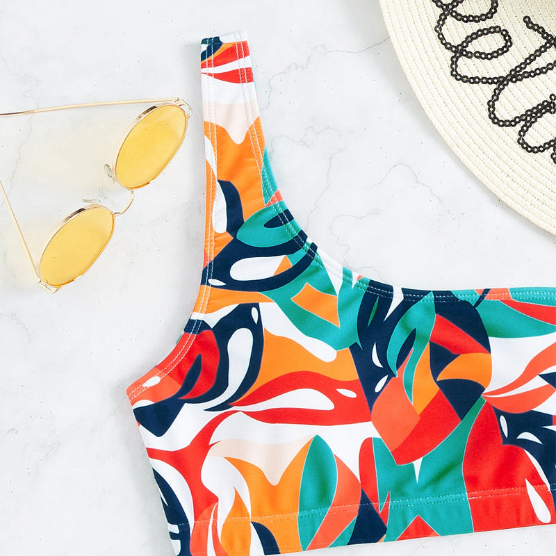 Women's Asymmetrical Floral Bikini