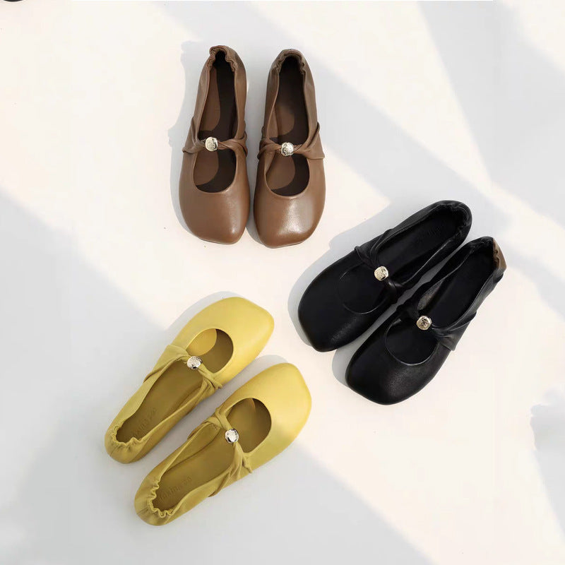 Women's Ballet Flats with Bow Accent