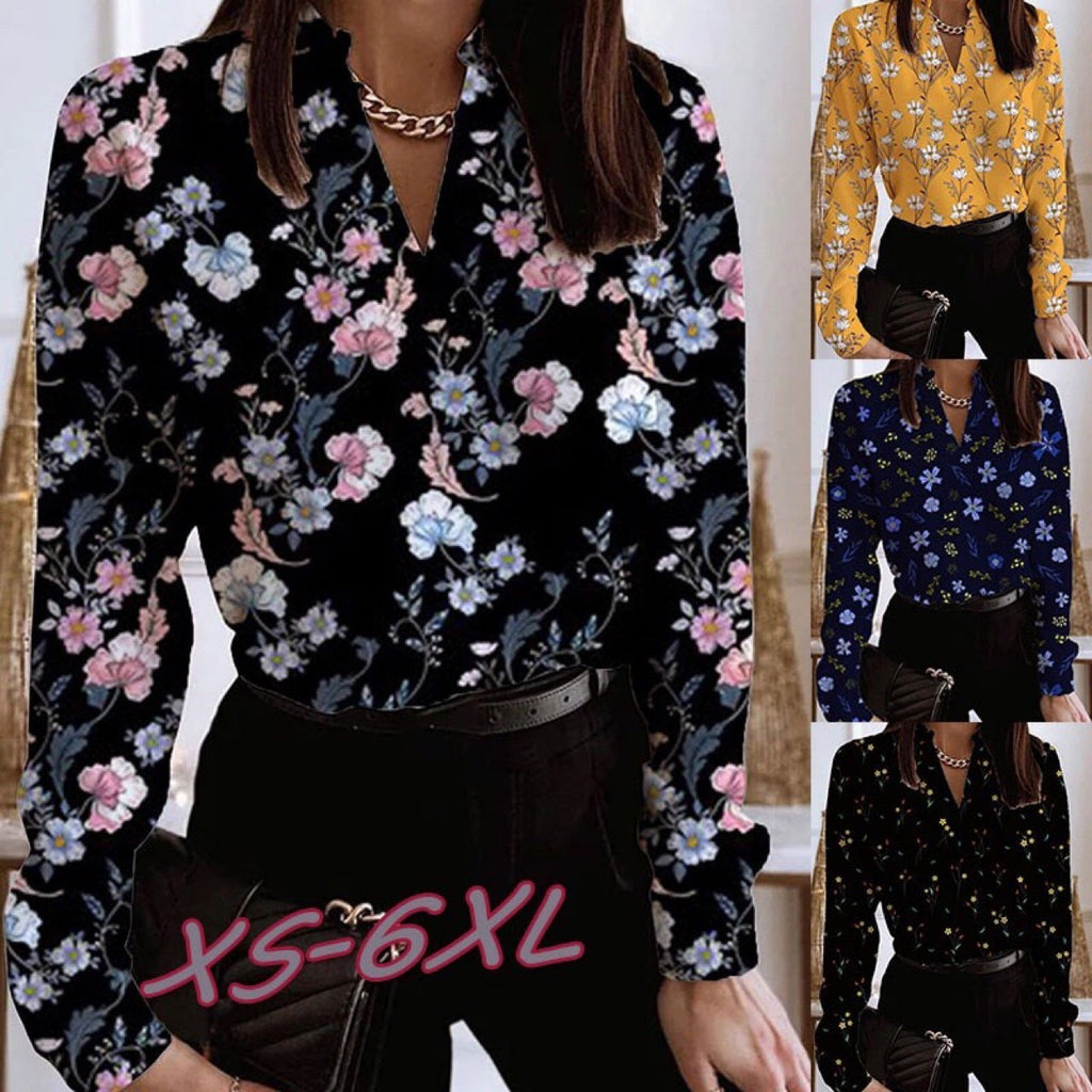 Women's Floral Blouse with Elegant Fit