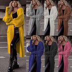 Women's Chunky Knit Coat in Casual Oversized Style with Deep Pockets