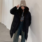 Women's Elegant Lined Winter Parka with Plush Collar