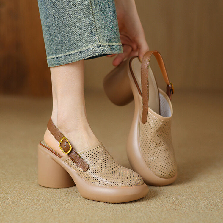 Women's Breathable Clogs with Fashionable Perforation Design