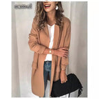 Women's Fashionable and Elegant Fleece Coat with Practical Pockets