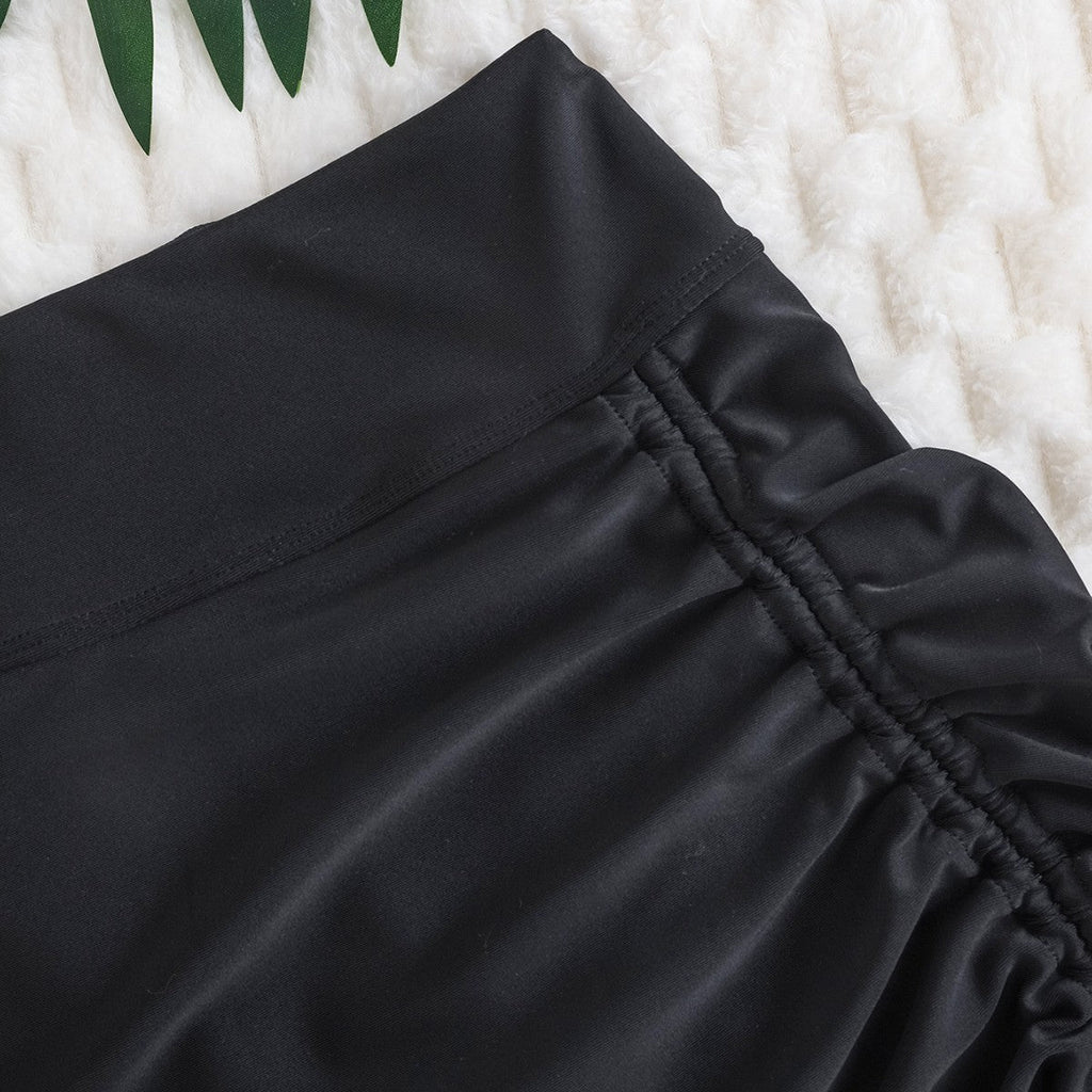 Women's Swim Skirt with Ruffles and Scalloped Edge