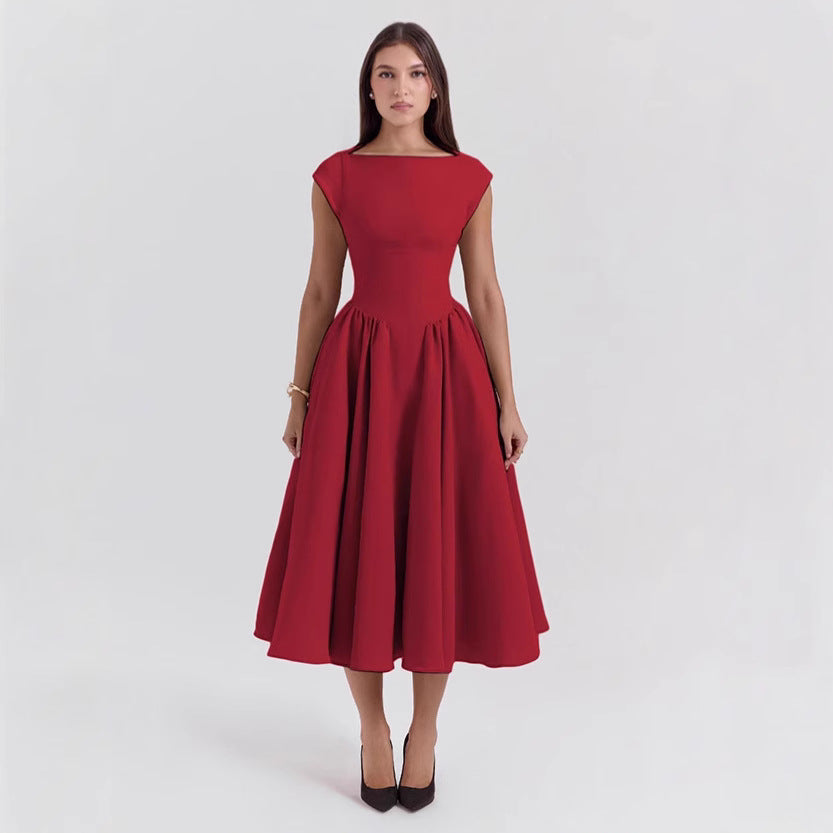 A-Line Cocktail Dress with Tailored Waist