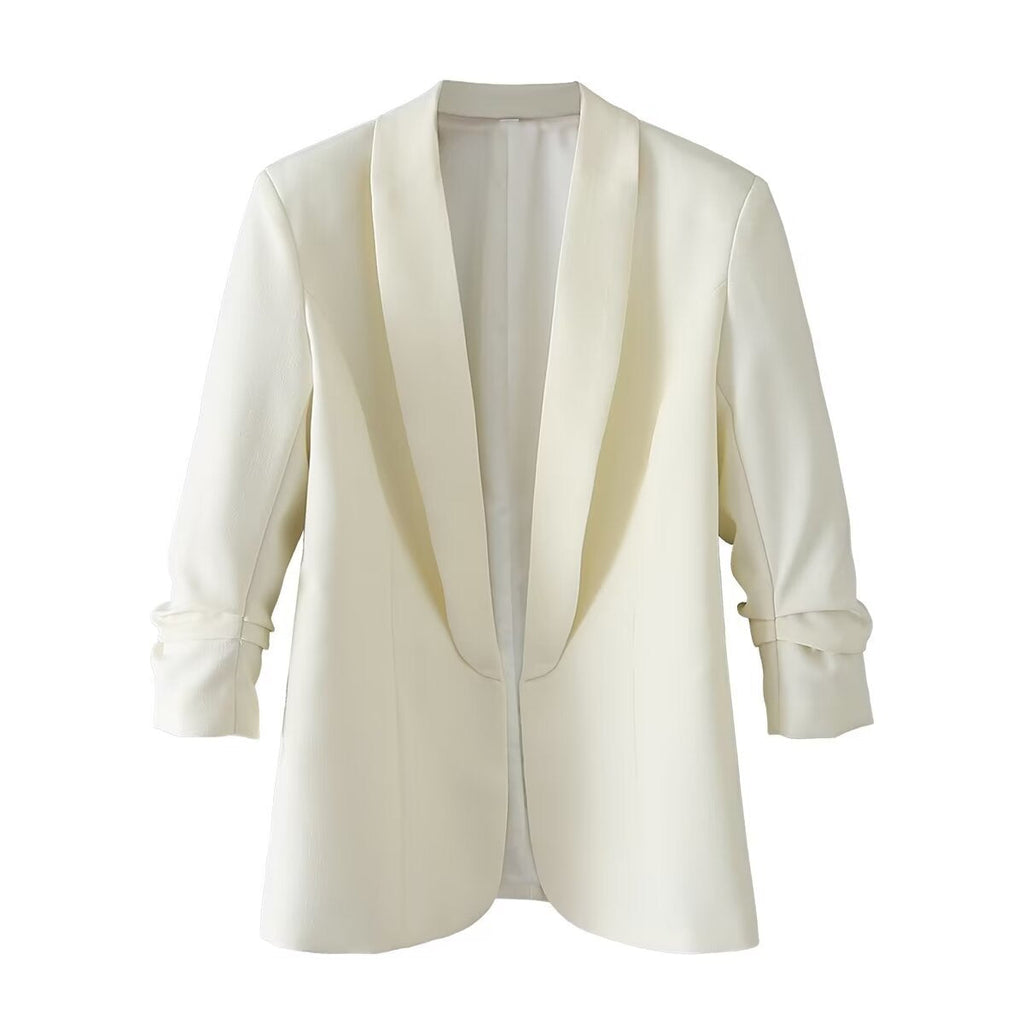 Women's Elegant Blazer with Modern Cut and Pockets
