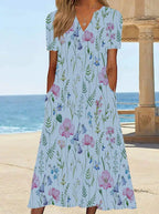 Women's Floral Summer Dress with Pockets