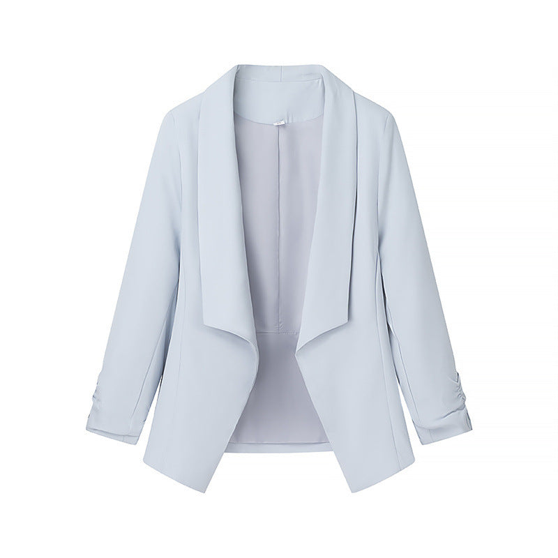 Women's Elegant Blazer with Casual Cut and Stylish Sleeves