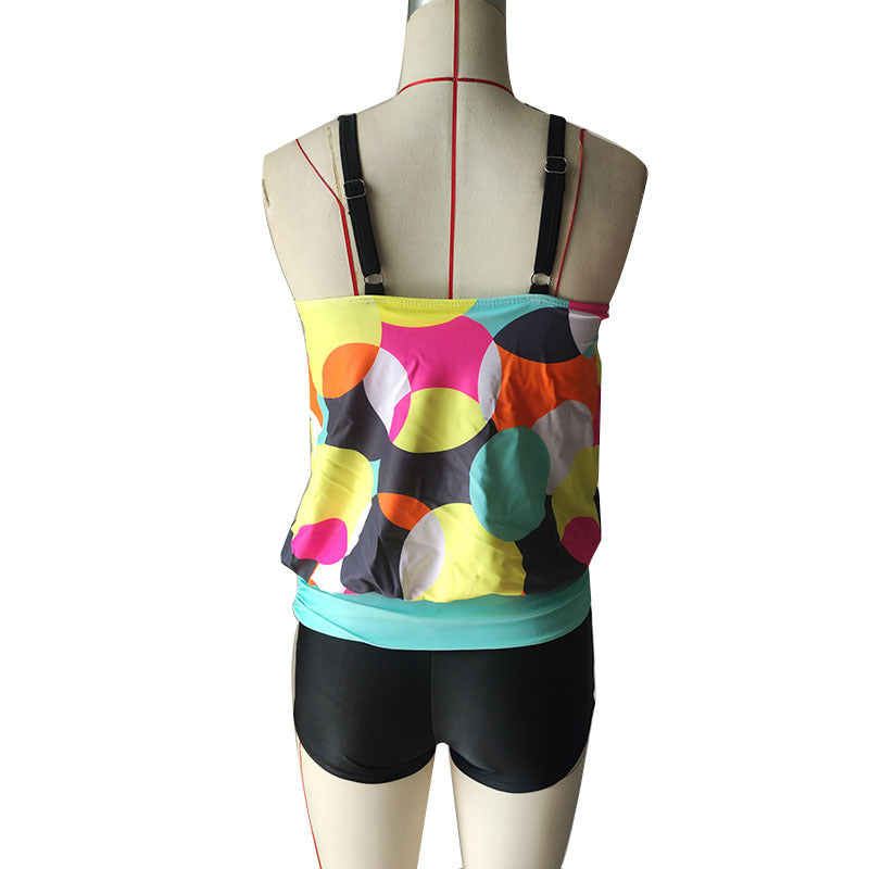 Women's Swim Shorts with Playful Top