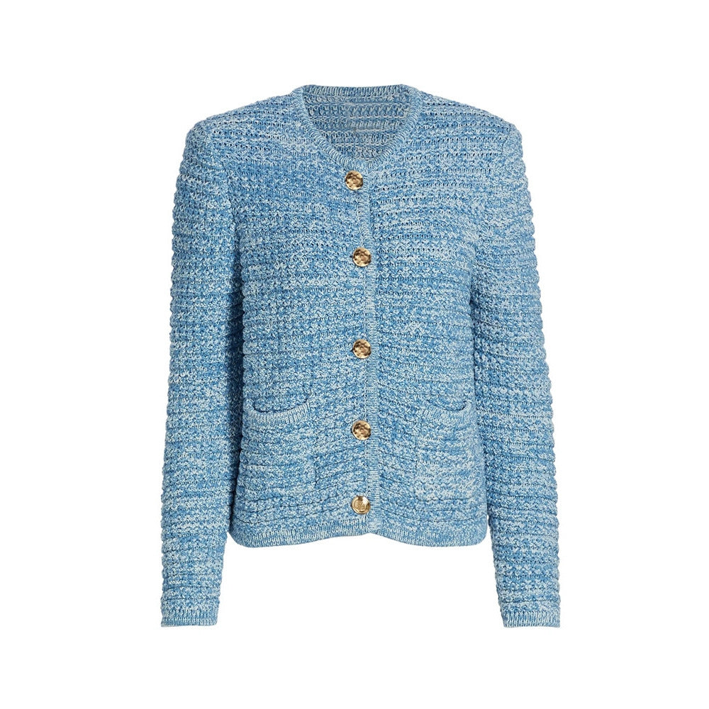 Women's Elegant Cardigan with Gold Buttons