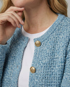 Women's Elegant Cardigan with Gold Buttons