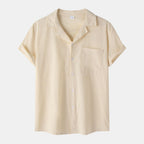 Women's Short-Sleeve Shirt with Practical Chest Pocket and Casual Cut