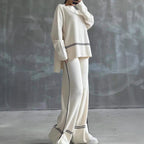 Women's Relaxing Lounge Set with Nostalgic Stripes