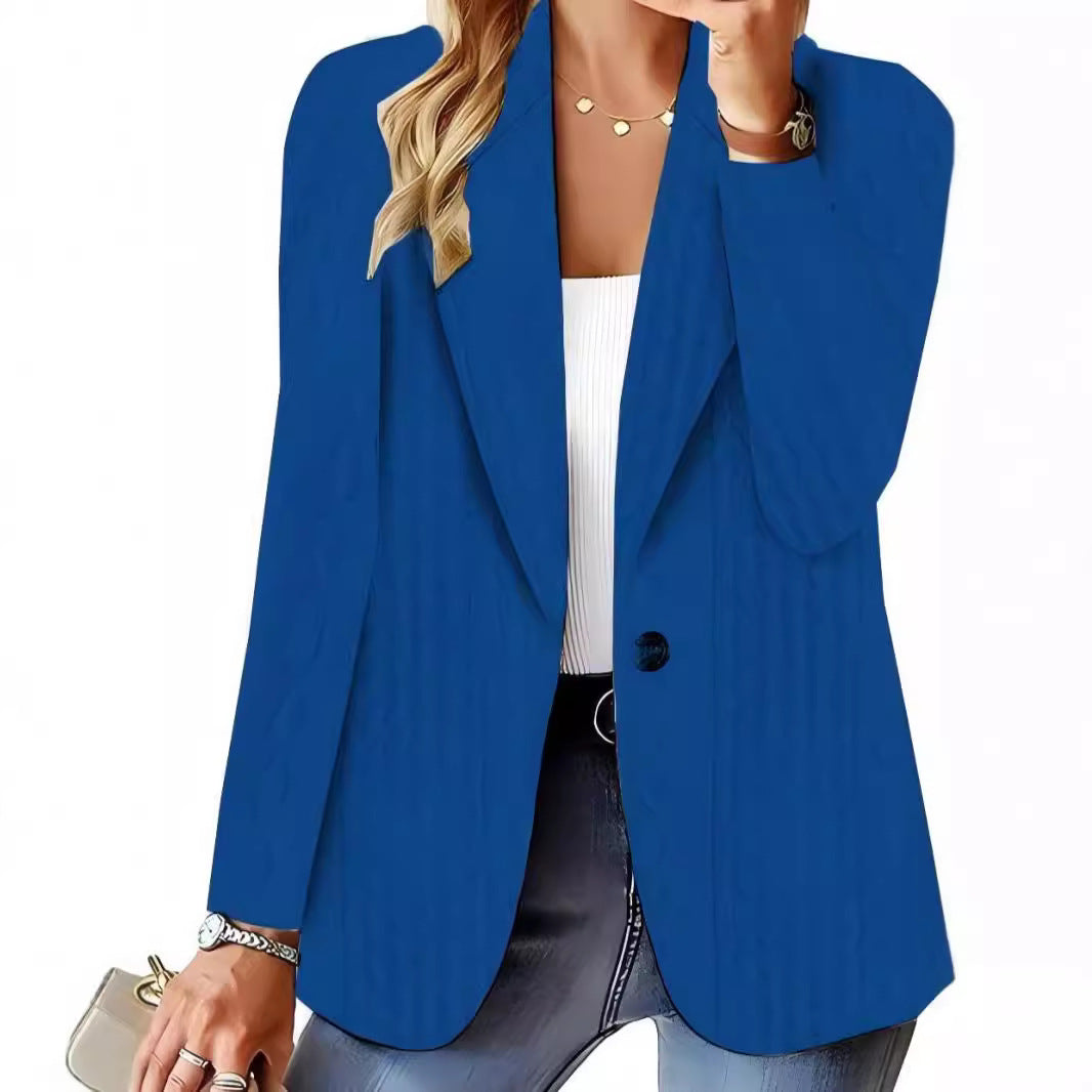 Elegant Textured Knit Blazer