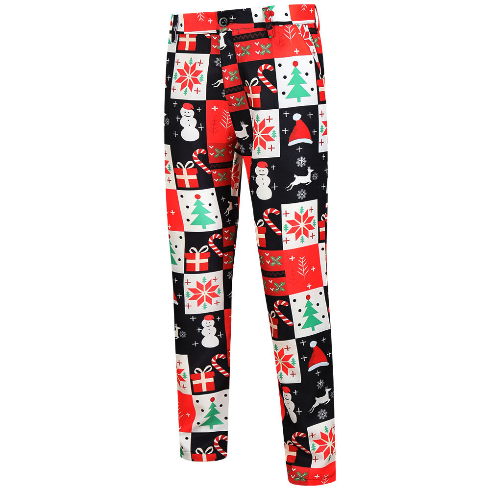 Festive Suit Set with Holiday Pattern