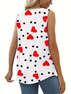 Women's Sleeveless Top with Chain Pattern