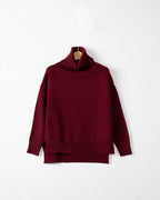 Women's Cozy Mock Neck Sweater with Wide Fit