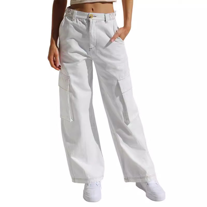 Women's Wide-Leg Cargo Pants with Practical Pockets