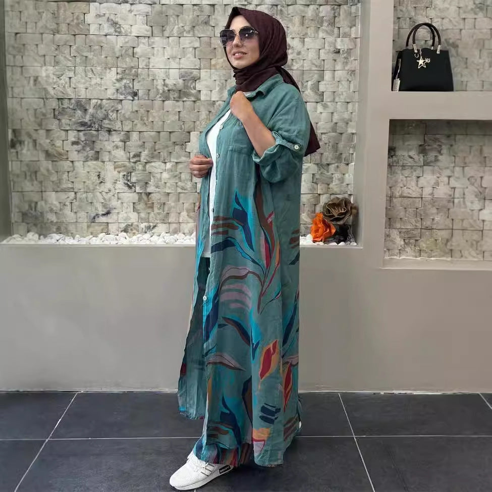 Women's Long Floral Blouse