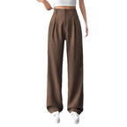Elegant Wide-Leg Pleated Trousers
